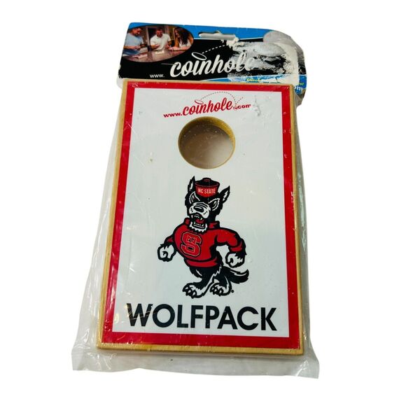 NC State Wolfpack Coinhole Board Mini Corn Hole Quarter Game College Made In USA - Picture 1 of 4